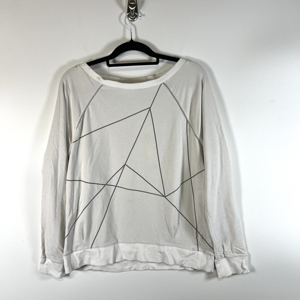 Lululemon Love Pullover Reflective Sweatshirt Top Size 10‎ white Preppy Running